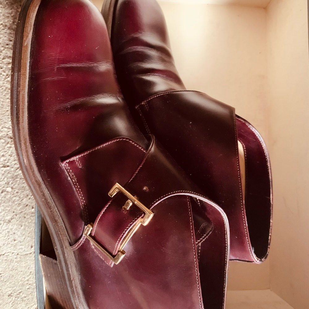 Gucci burgundy leather ankle boots - Picture 5 of 7